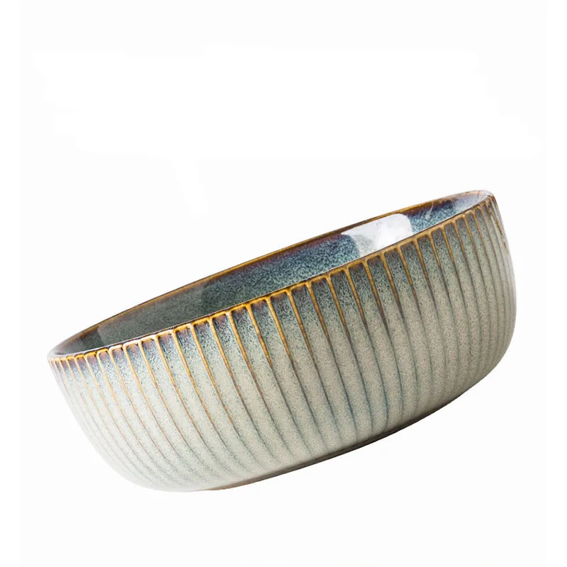 DecorBites™ Ceramic Dessert Plate - Round Solid Pattern - Household Tableware