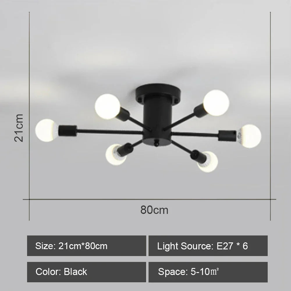 DecorBites™ LED Metal Chandeliers for Living Room - Stylish Ceiling Light for Home Decor