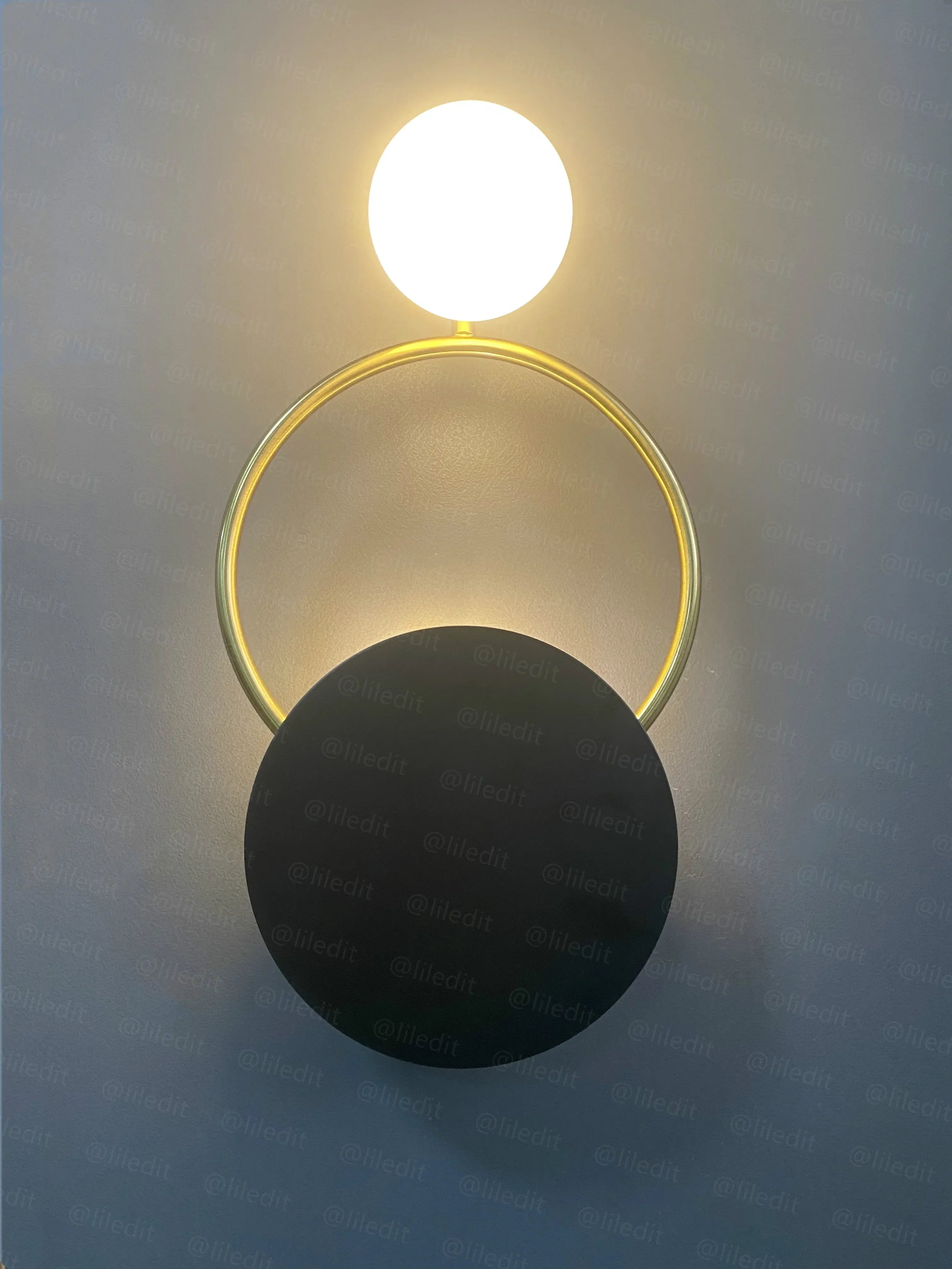 DecorBites™ Golden Ring Wall Sconce: Nordic Bedroom Lighting Fixture for Modern Living Room Decor
