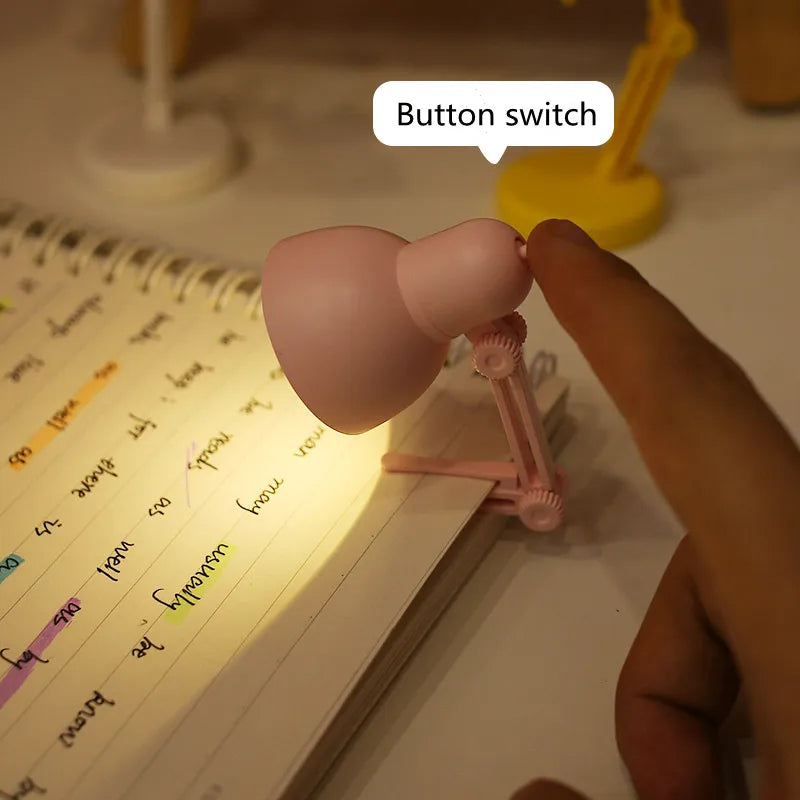 DecorBites™ LED Mini Desk Lamp with Clip, Foldable Design, Magnetic Base, Eye Protection, for Bedroom & Study