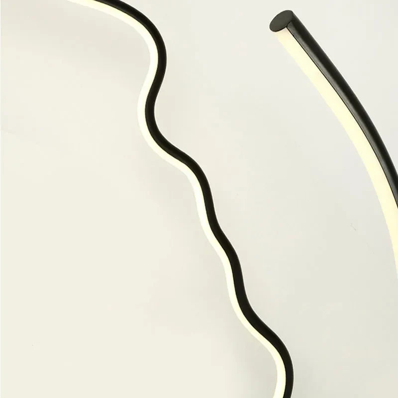 DecorBites™ Black Nordic Human Face LED Floor Lamp: Adjustable Indoor Lighting for Living Room