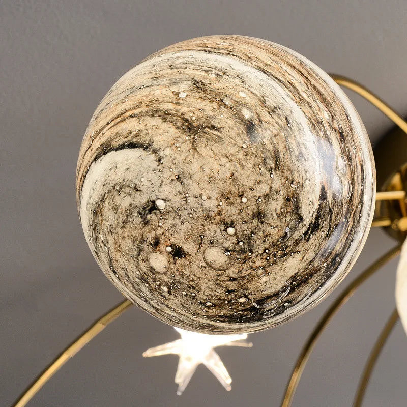 DecorBites™ Glass Ball Planet Chandelier for Kids Room and Living Room