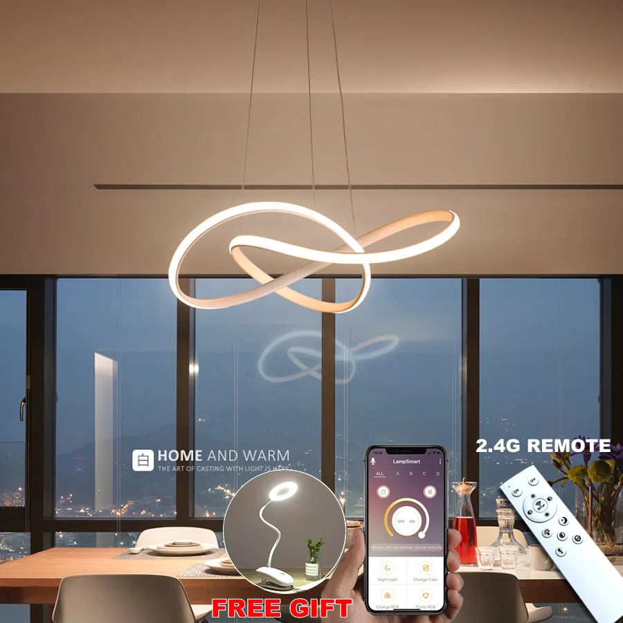 DecorBites™ LED Irregular Aluminum Acrylic Chandelier for Dining Room Pendant Lighting