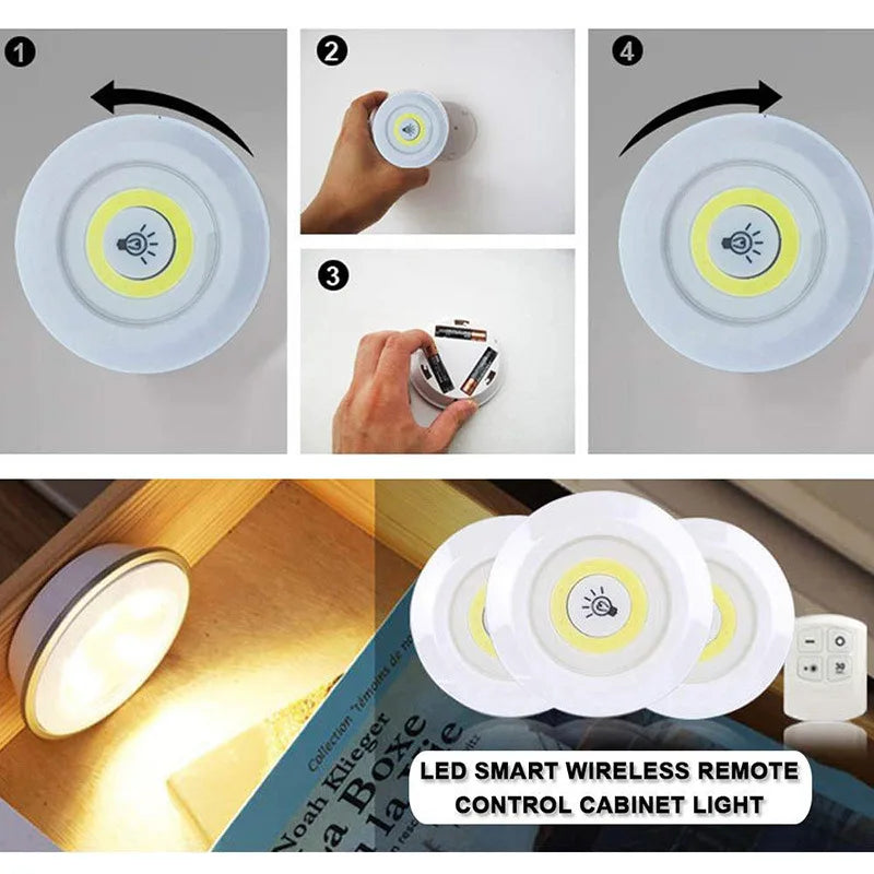DecorBites™ LED Under Cabinet Light with Remote Control Dimming