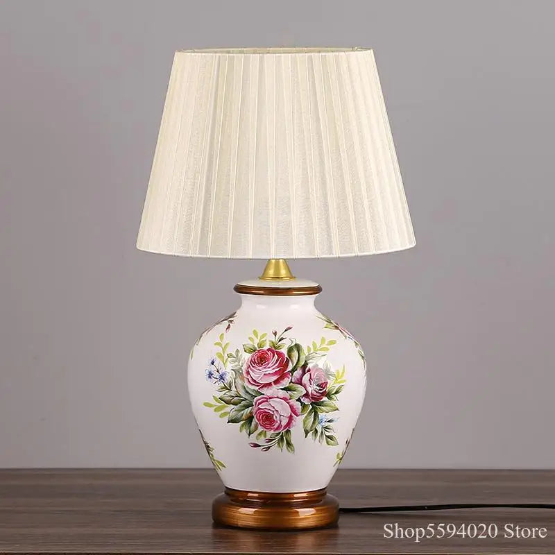 DecorBites™ LED Ceramic Table Lamp for Living Room, Bedroom, Study - Home Decor Lighting