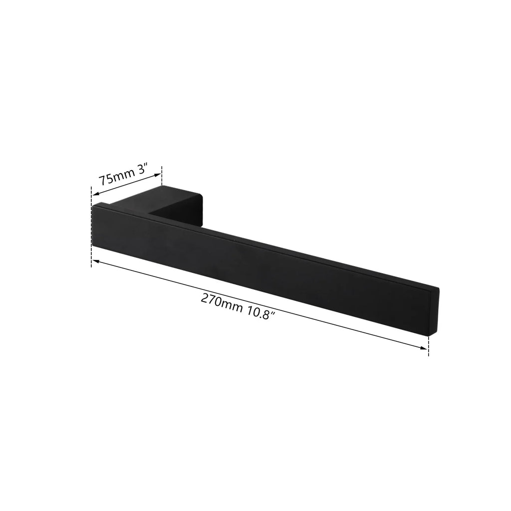 DecorBites™ Black Matte Stainless Steel Bathroom Hardware Set: Paper Holder, Toothbrush Holder, Towel Bar & Accessories