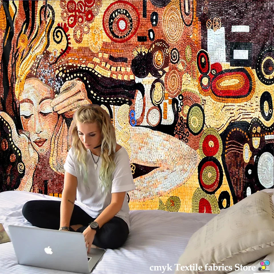 DecorBites™ Bohemian Mosaic Murals Tapestry Wall Hanging Beach Mat Yoga Mat Home Decor