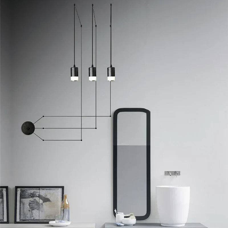 DecorBites™ Black Minimalist LED Wall Lamp for Bedroom and Living Room