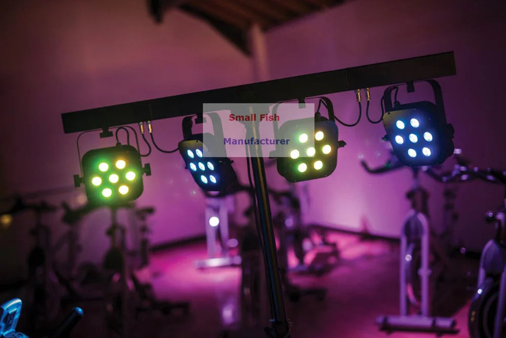 DecorBites™ LED Par Kit: 4 Slim Flat Par Lights, Stand, DMX Controller, Bag Package