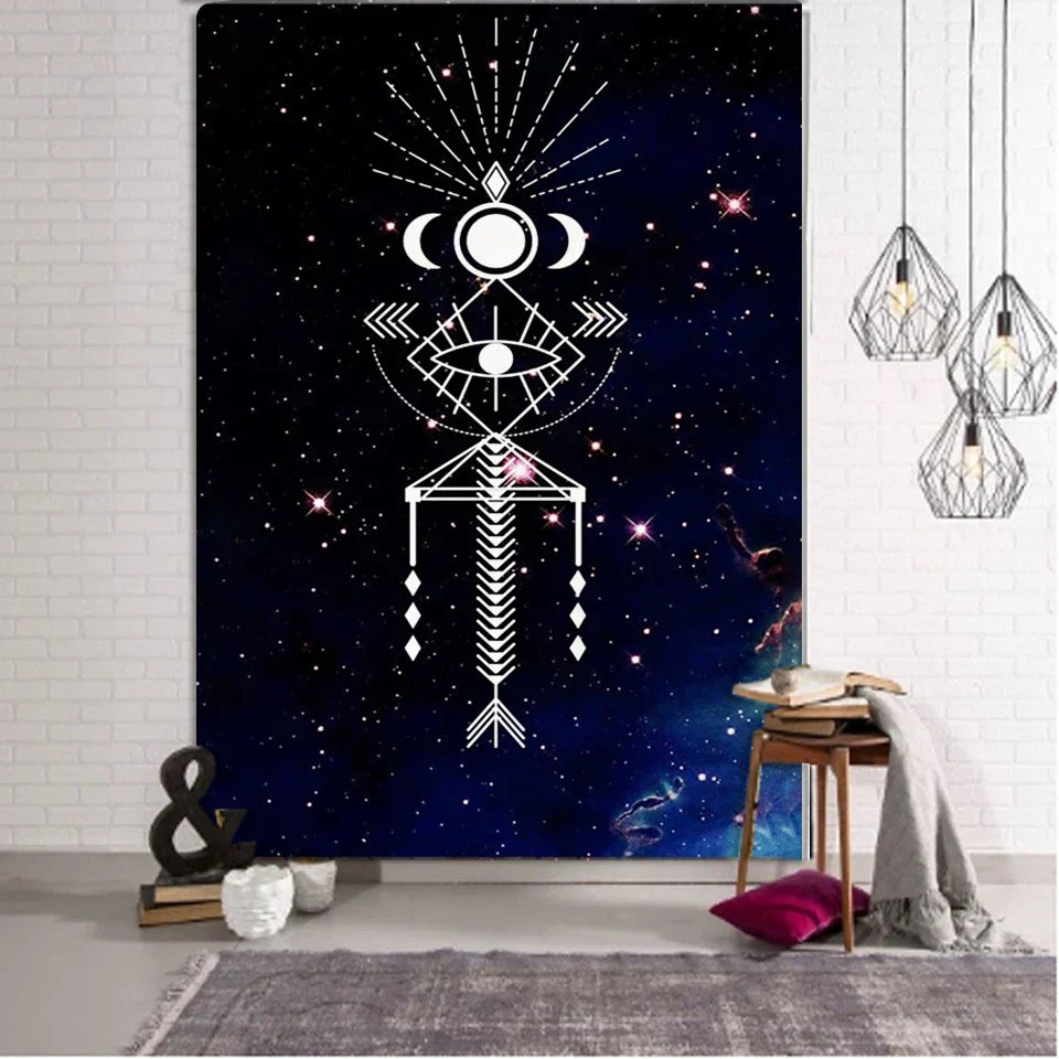 DecorBites™ Boho Mandala Tapestry Wall Hanging Beach Mat for Psychedelic Home Decor