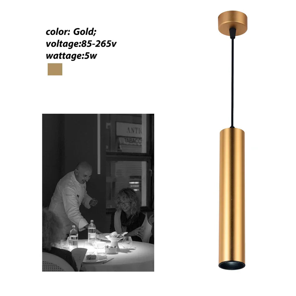 DecorBites™ LED Tube Pendant Light 5W - Kitchen Dining Shop Decor Fixture