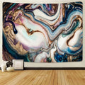 DecorBites™ Boho Marble Abstract Tapestry: Gold Foil Colorful Wall Hanging Art