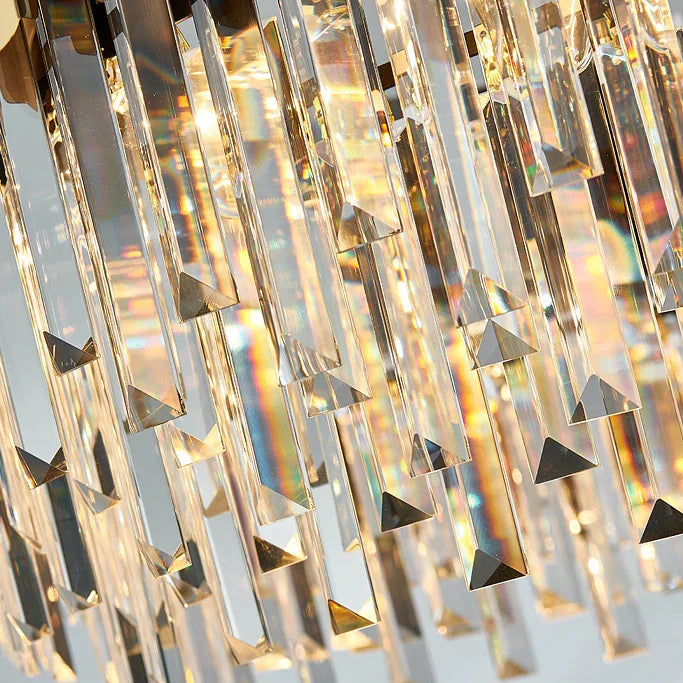 DecorBites™ Art Deco Golden Black Crystal Pendant Lights for Dinning Room