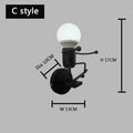 DecorBites™ Cartoon Matchstick Man Wall Lamp for Kids Room and Home Decor