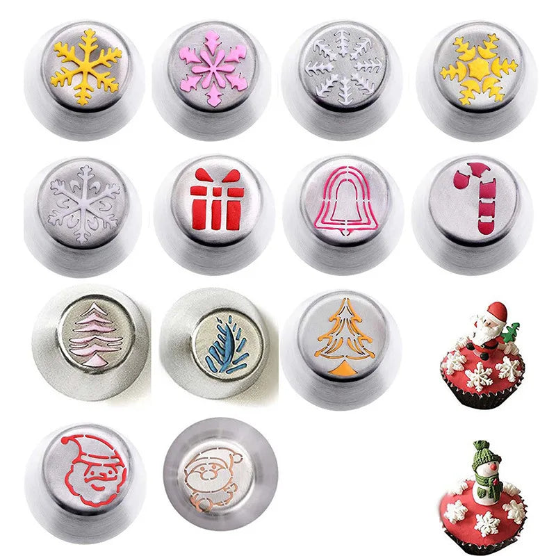 DecorBites™ Christmas Series Cake Decorating Nozzles Set