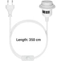DecorBites™ LED Pendant Light Fixture with E27 Lamp Base Holder and Switch