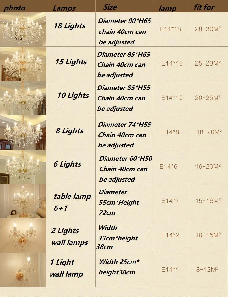 DecorBites™ Crystal Chandelier Lighting: Modern European Gold/Silver Style, Clear K9 Hanging Lights