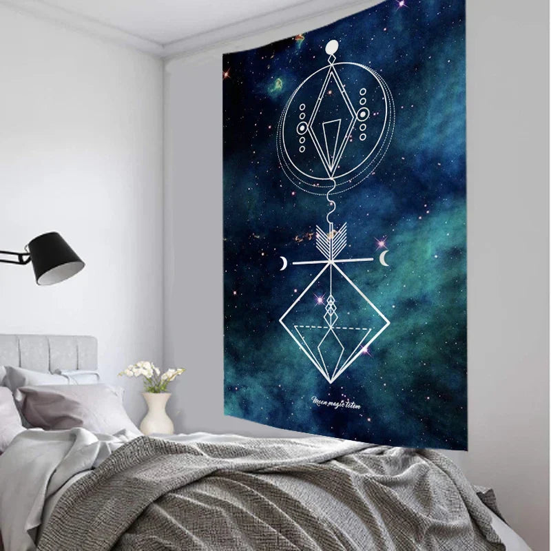 DecorBites™ Boho Mandala Tapestry Wall Hanging Beach Mat for Psychedelic Home Decor