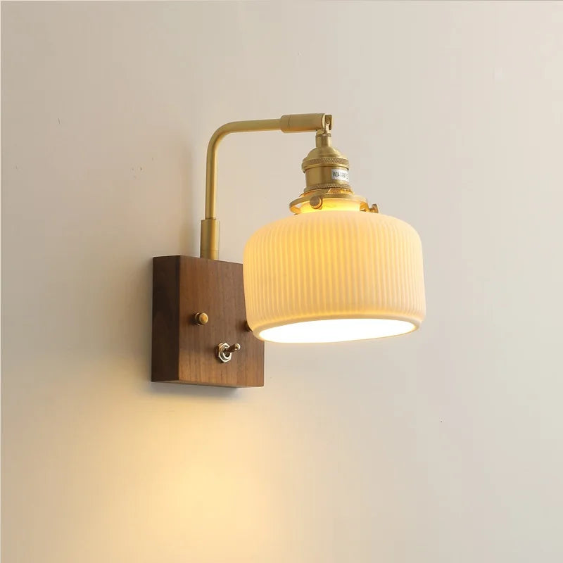 DecorBites™ Ceramic Ball LED Wall Light with Pull Chain Switch for Living Room