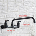 DecorBites™ Brass Dual Handle Kitchen Faucet 360 Swivel Hot Cold Water Tap