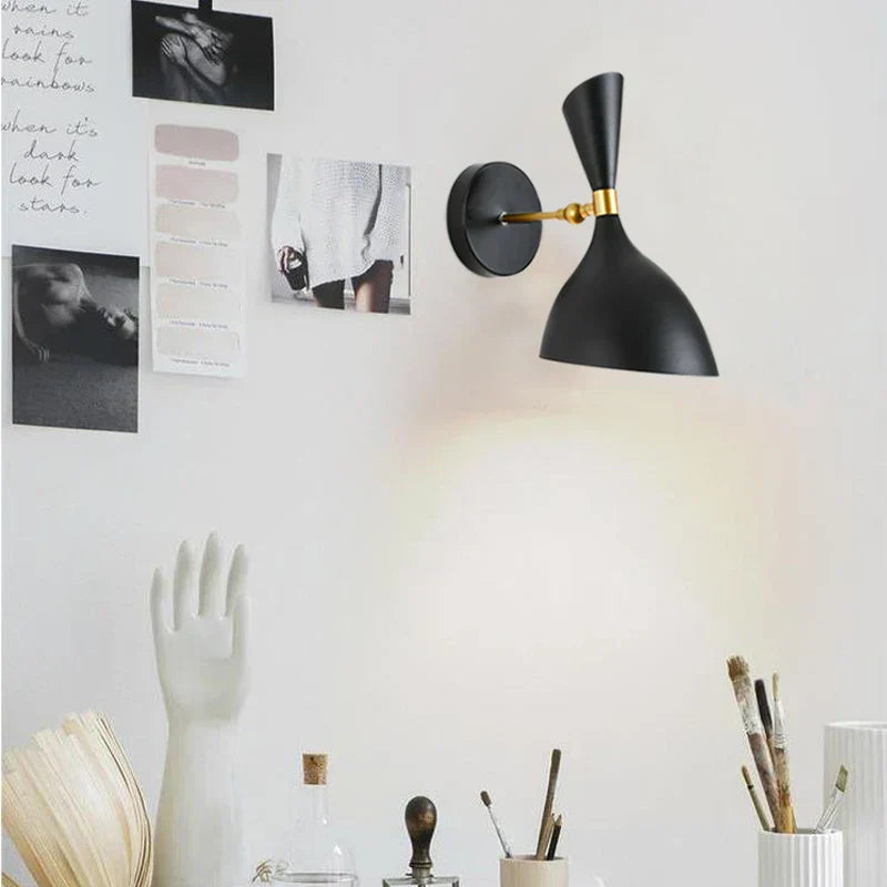 DecorBites™ Black White Nordic Wall Lamps with Switch, Modern Industrial Decor Light for Living Room