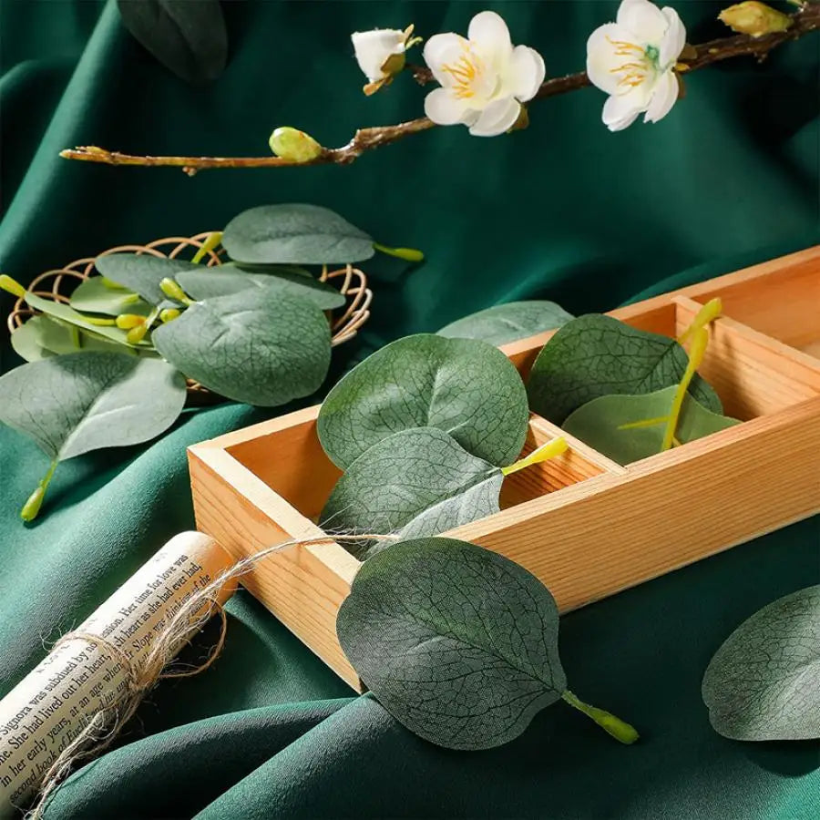 DecorBites™ Artificial Roses and Eucalyptus Home Wedding Christmas Decor Flowers