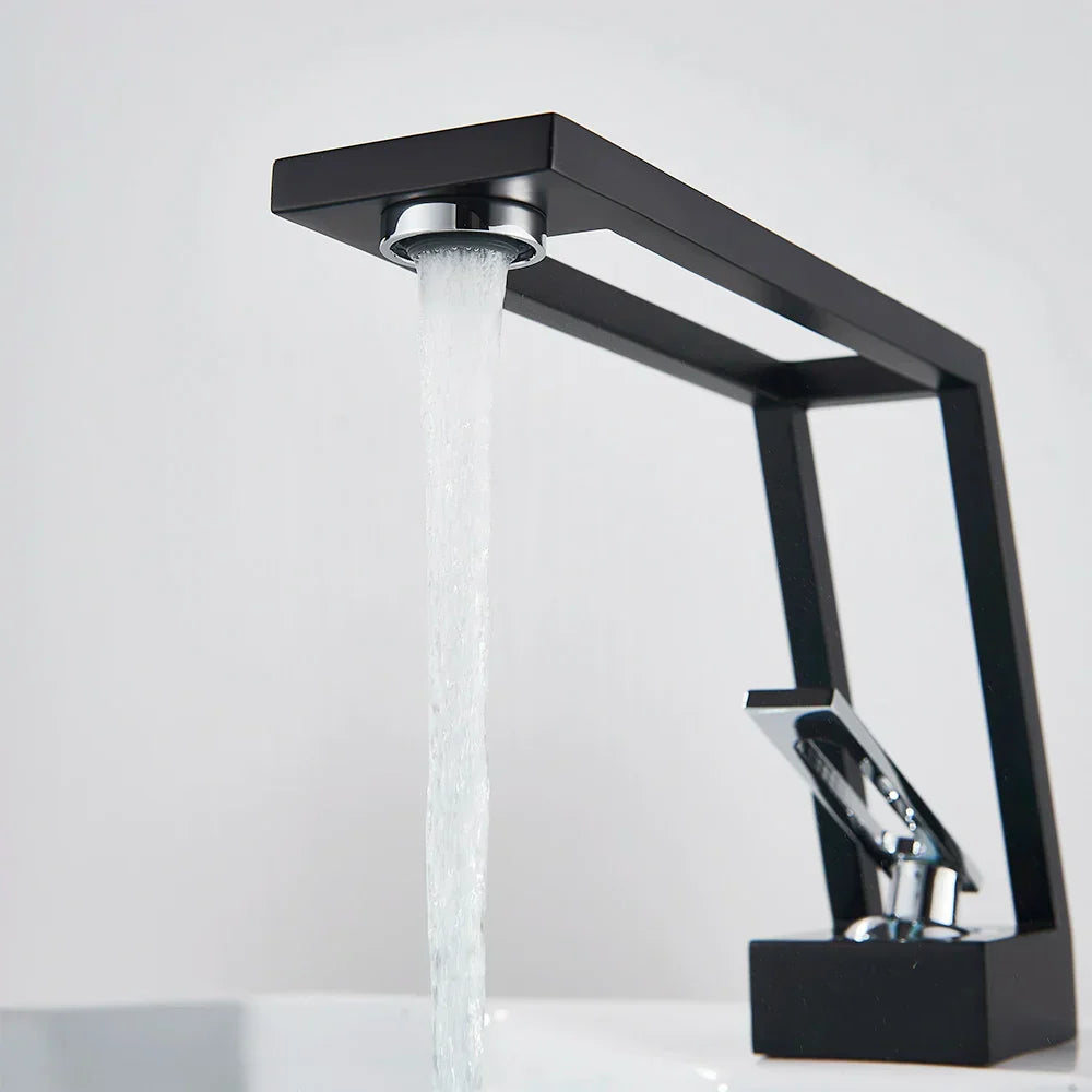 DecorBites™ Brass Basin Sink Faucet Mixer with Single Handle for Bathroom Vanity