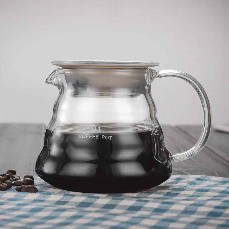 DecorBites™ Cloud Shaped Glass Coffee Kettle Heat Resistant Teapot 360/600/800ml