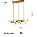 DecorBites™ Gold Iron Glass Chandelier for Dinning Room - Art Deco Lighting