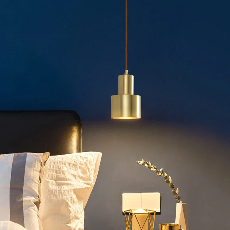 DecorBites™ Brass Finish LED Pendant Light for Dining Room, Bedroom & Bar