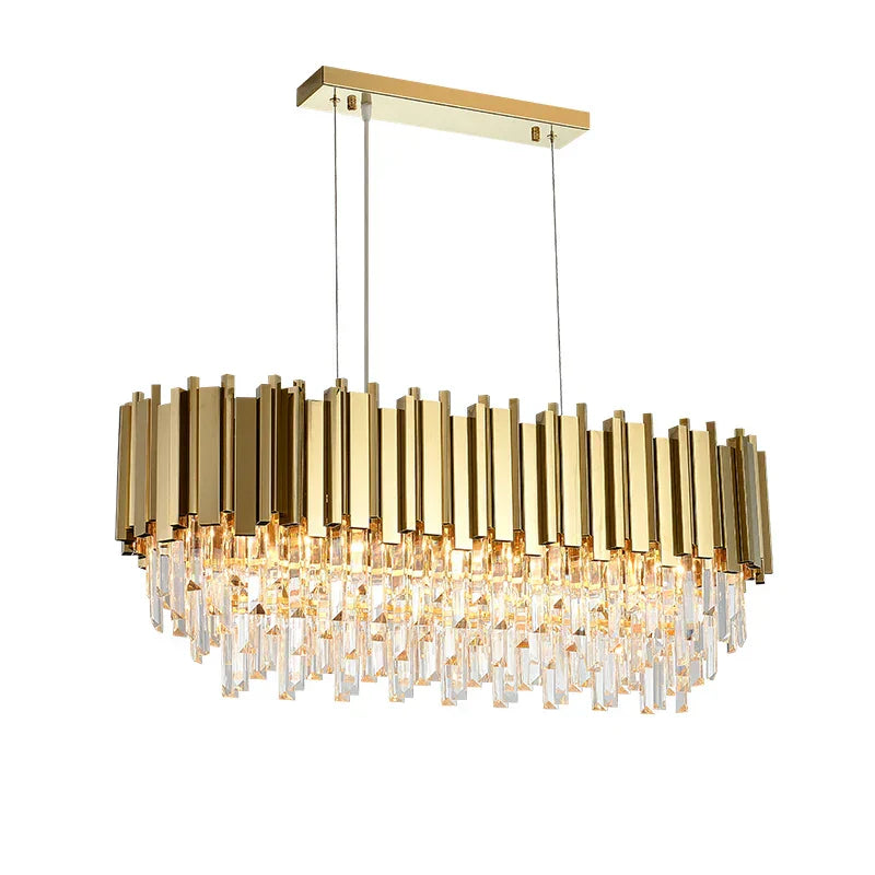 DecorBites™ Art Deco Crystal LED Chandelier - 4 Tier Gold Silver Designer Lighting