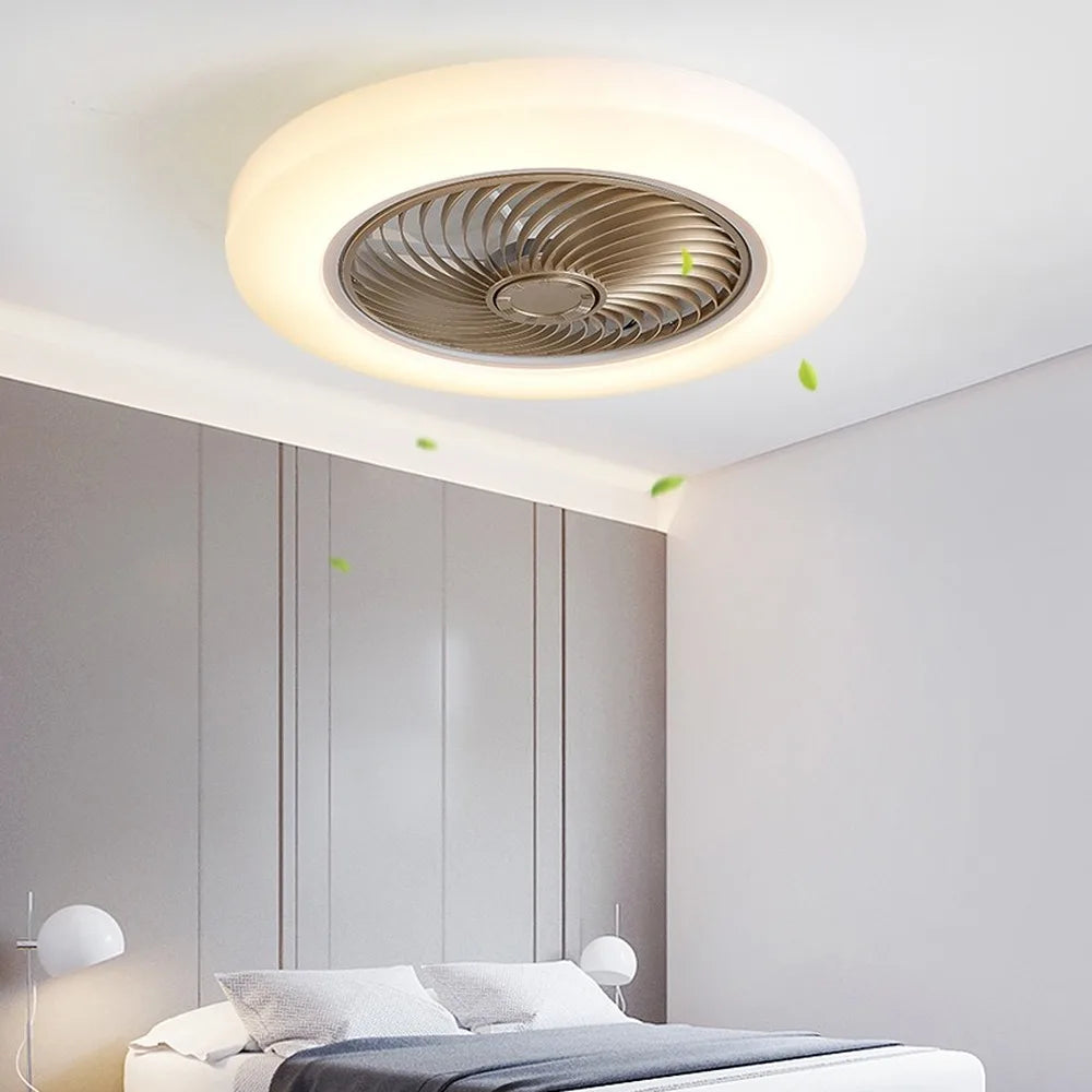 DecorBites™ 52cm Smart Ceiling Fan with Lights Remote Control, Retractable Blades Silent Operation