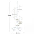 DecorBites™ 8-Layer Stair Shape Iron Plant Stand with Wood Plate
