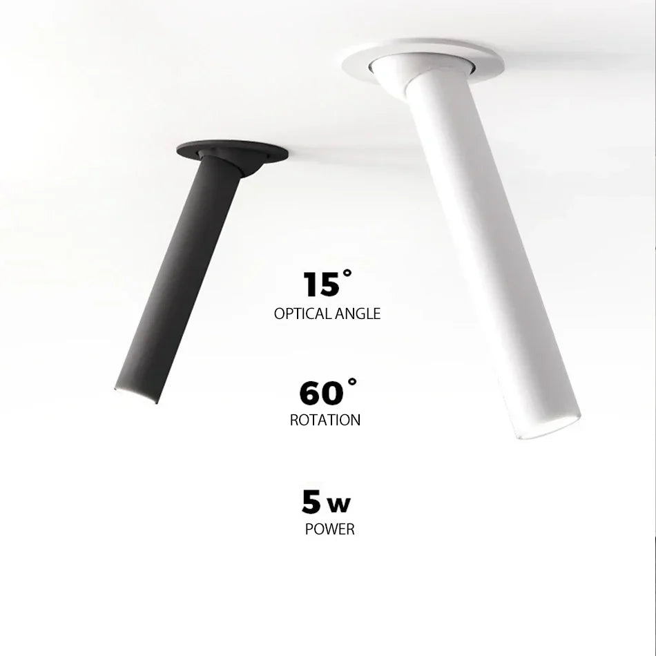 DecorBites™ 5W LED Bar Ceiling Spotlight: Modern High-Quality Adjustable Indoor Lighting