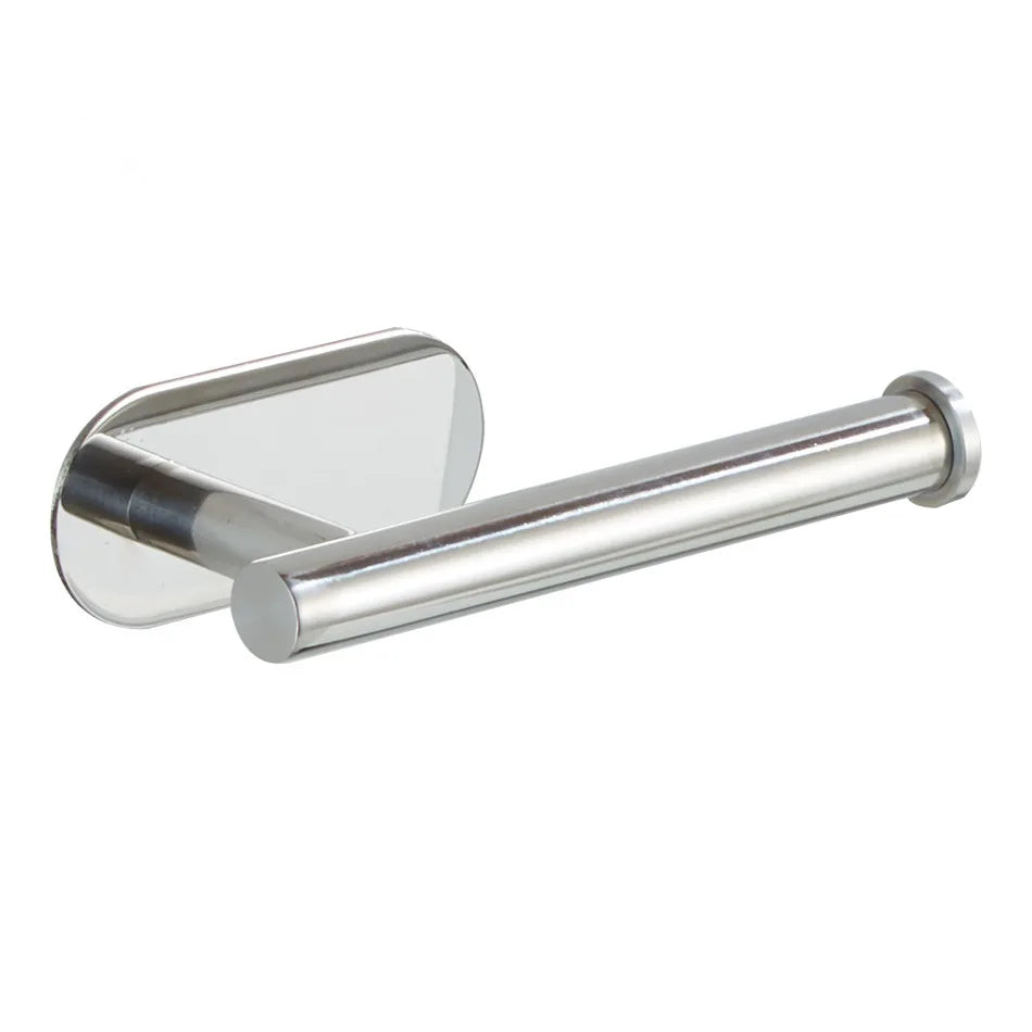 DecorBites™ Brushed Gold Stainless Steel Toilet Paper Holder Kitchen Bathroom Tissue Rack Stand