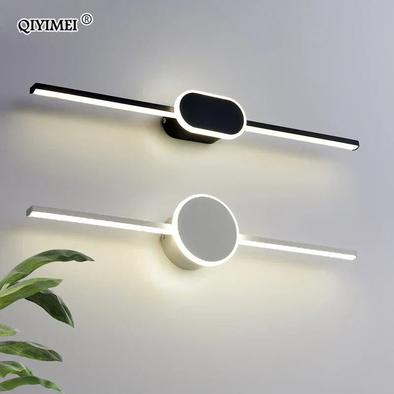 DecorBites™ LED Wall Lamps - White/Black Iron & Aluminum Base, Acrylic Shade, Mirror Lights
