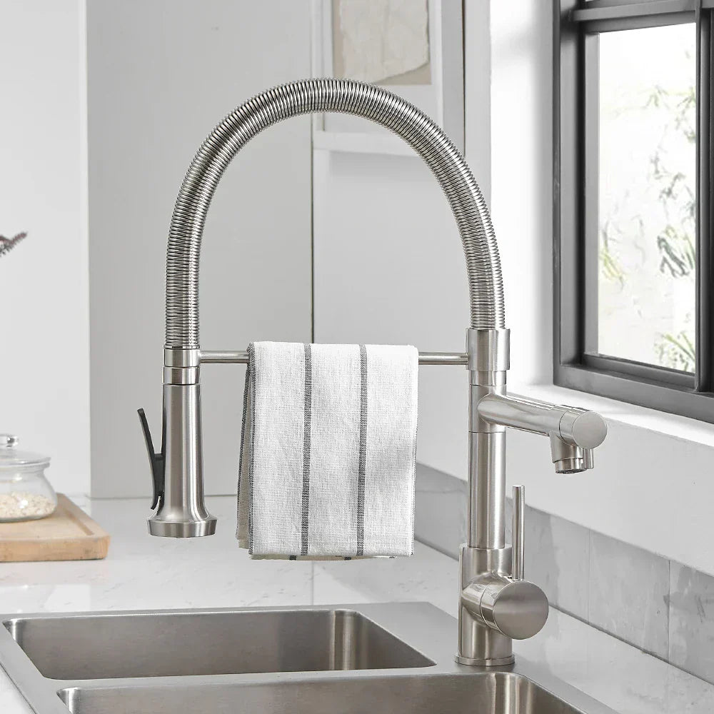 DecorBites™ Kitchen Mixer Tap Dual Spout Hot Cold Deck Mounted Faucet