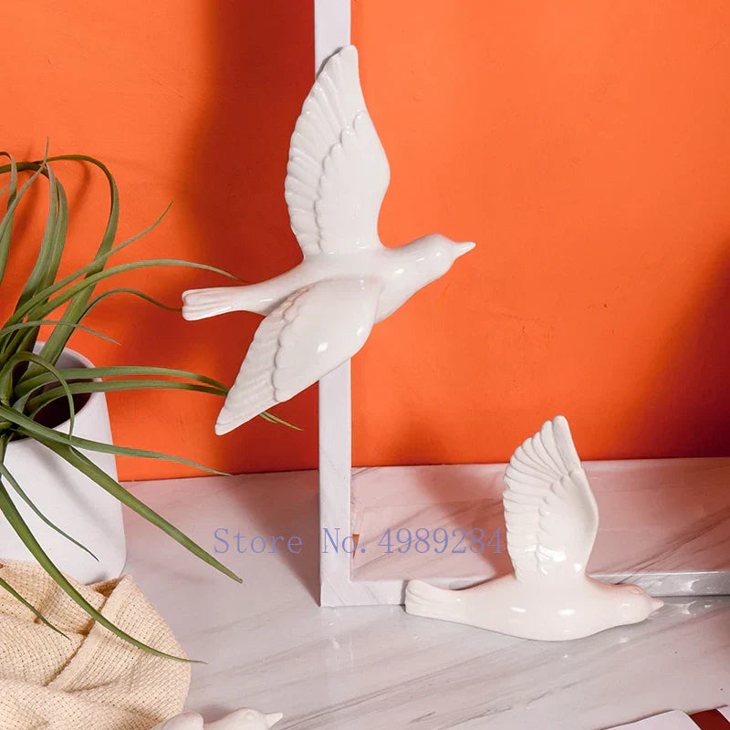 DecorBites™ Golden Bird Wall Hanging Modern Decor Pigeon Accessory