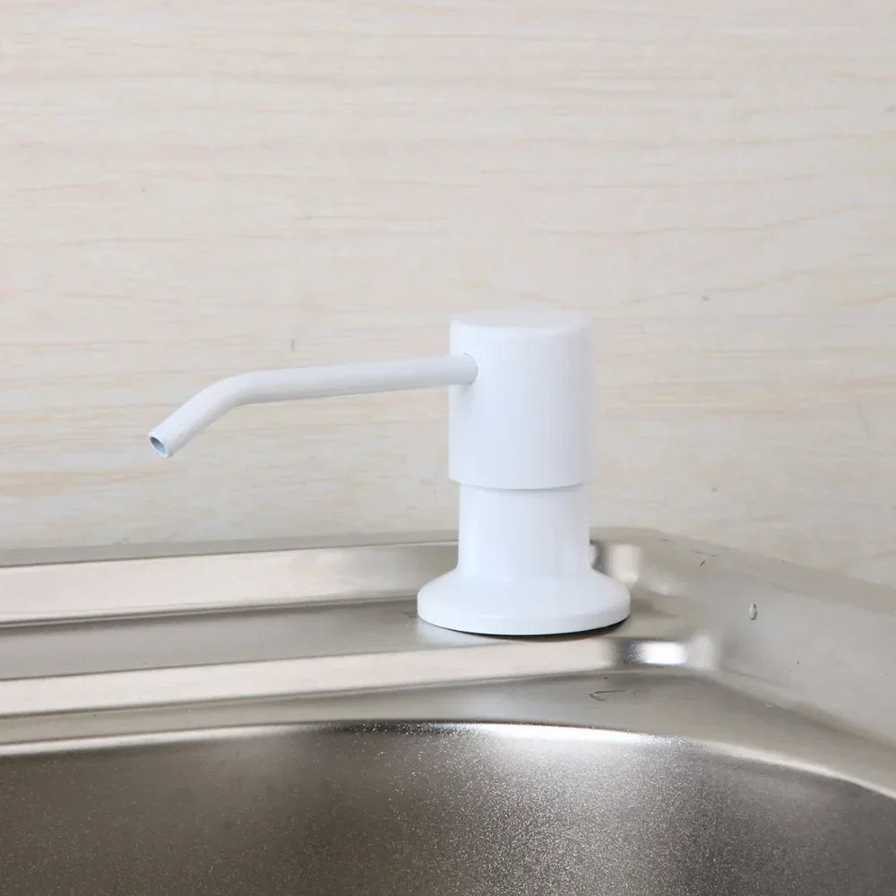 DecorBites™ ABS White Soap Dispenser for Kitchen Bathroom Sink, Shampoo, Shower, Lotion - New Liquid