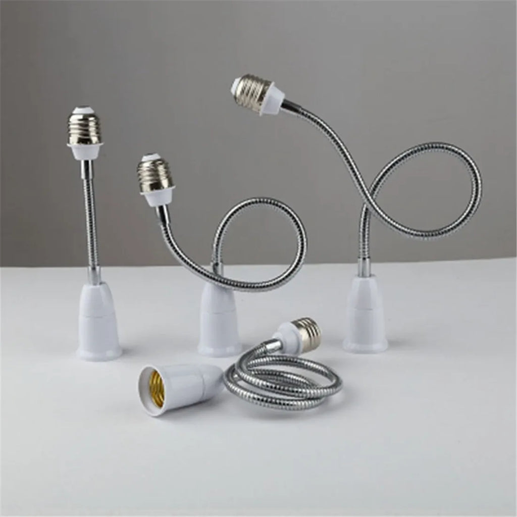 DecorBites™ Gooseneck E27 to E27 Base Extension Adaptor for Lamp Bulb Holder