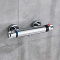 DecorBites™ Black/Chrome Brass Thermostatic Shower Set with Wall Mount - Bathroom Accessories