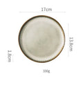 DecorBites™ Ceramic Dessert Plate - Round Solid Pattern - Household Tableware