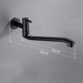DecorBites™ Black Stainless Steel Swivel Kitchen Faucet 360 Degree Rotation Wall Mounted