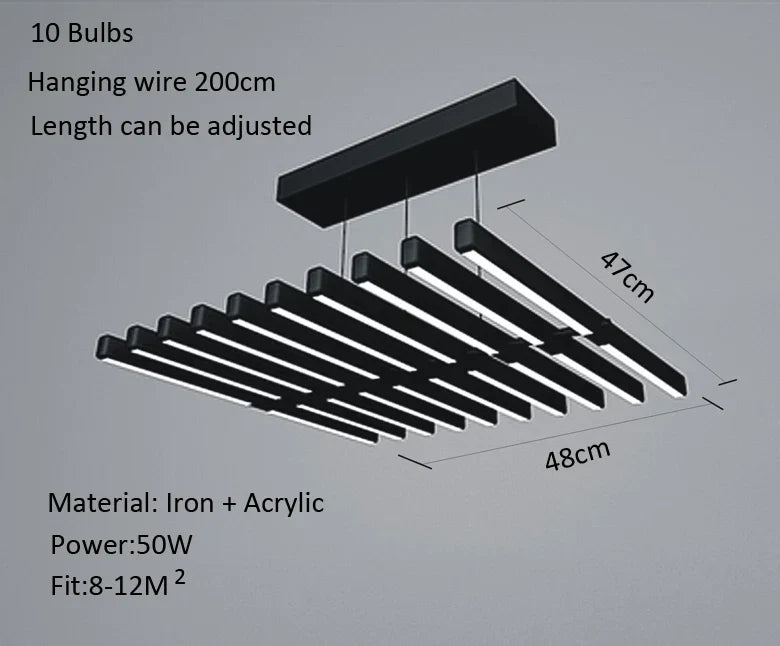 DecorBites™ LED Chandelier: Modern Art Pendant Lighting for Living Room, Dining Room, Office & Bar