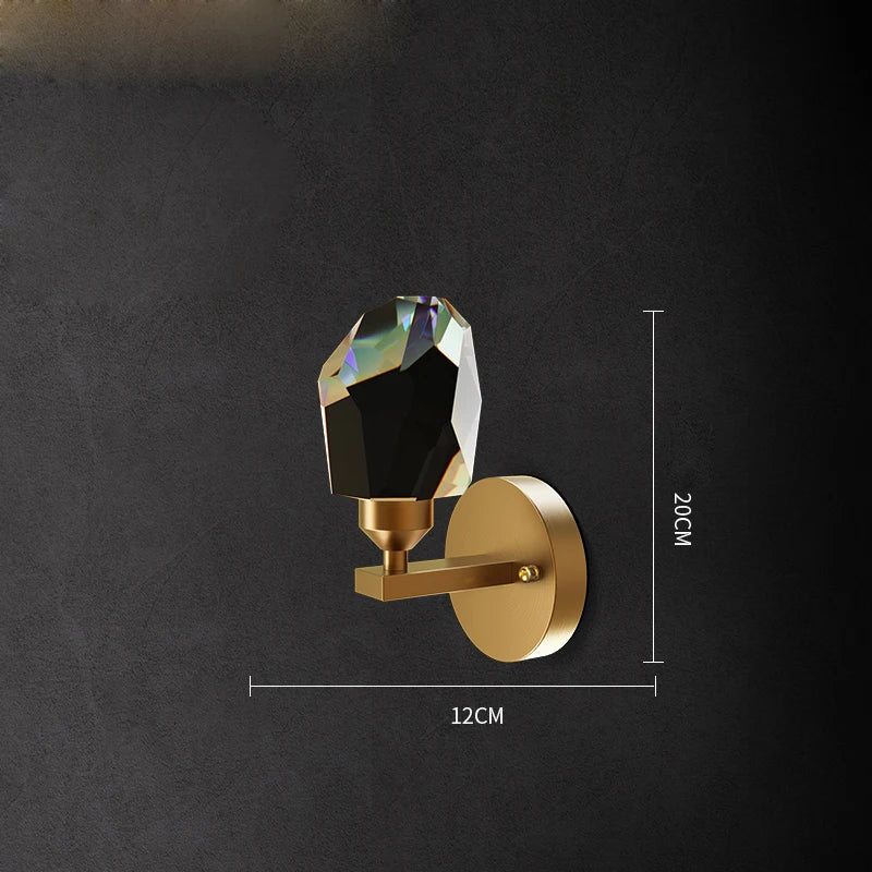 DecorBites™ Crystal Stone Designer LED Wall Sconce for Bedroom and Corridor