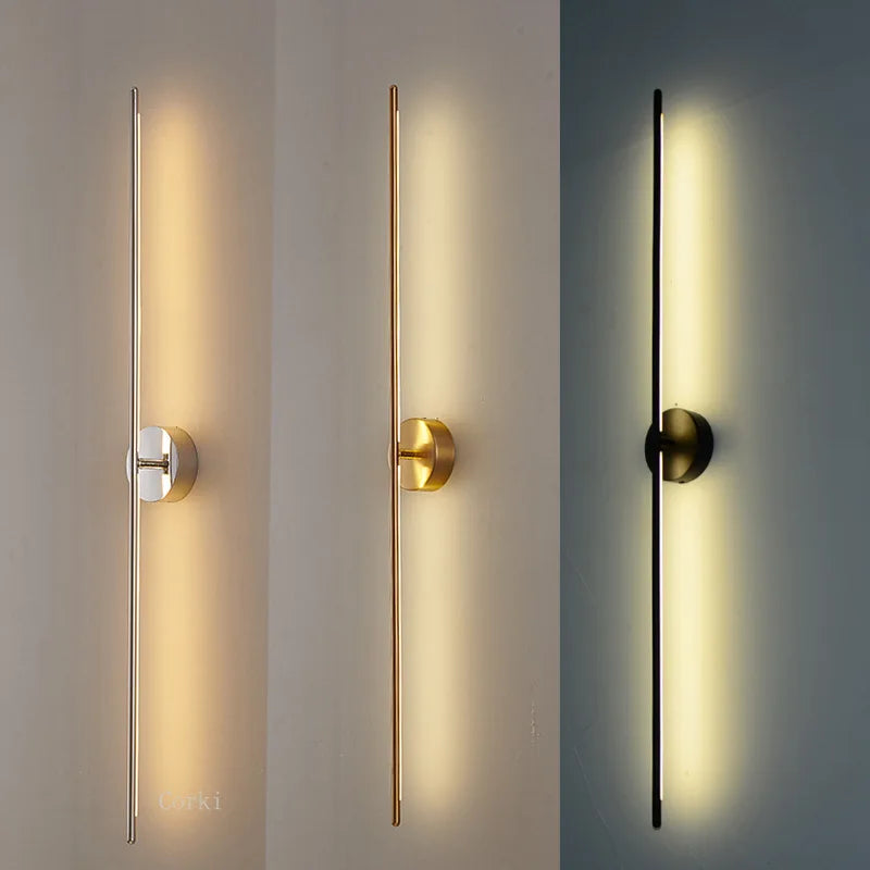 DecorBites™ Gold Geometric Wall Lamp for Living Room, Bedroom, and Hotel Aisle
