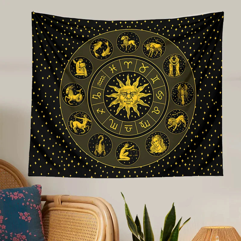 DecorBites™ Constellation Zodiac Tapestry: Astrology Wall Decor for Witchcraft Room & Dorm