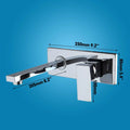 DecorBites™ Black Wall Mounted Basin Faucet Solid Brass Hot Cold Mixer.
