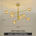 DecorBites™ Black/Gold G9 LED Chandelier for Living Room Bedroom Modern Pendant Lighting