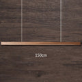 DecorBites™ Black Walnut Log Strip Pendant Light for Dining Room, Office, and Bar